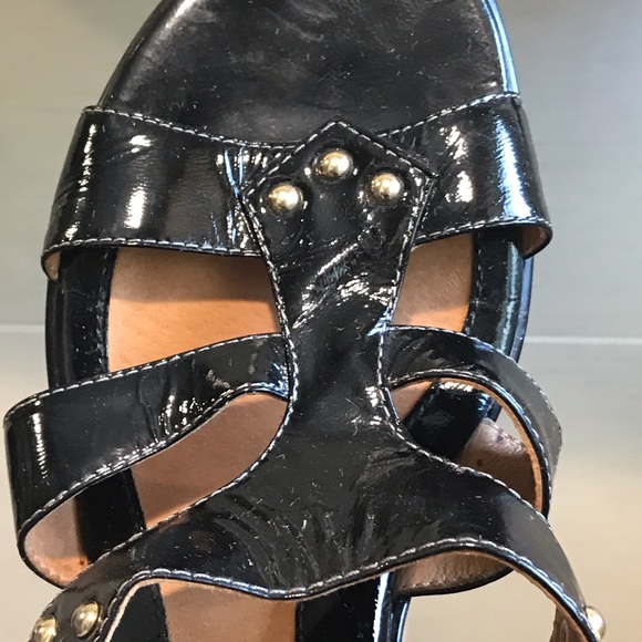 Sofft Lia Patent Leather Wedge Slingback Sandal - Picture 10 of 10